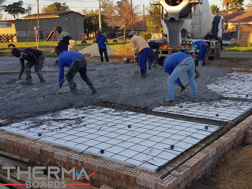 Installation of Polystyrene Void Fillers | Thermaboards